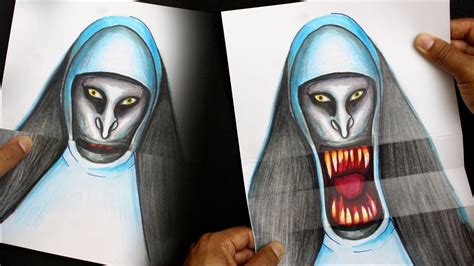 Dibujo Sorpresa Como Diujar Una Monja Abrebocas Dibujos De Terror
