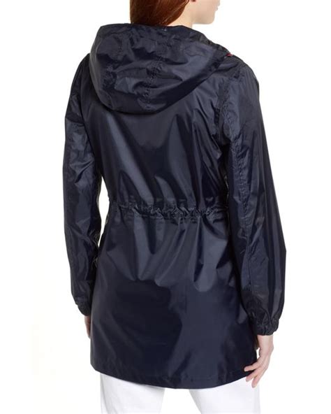 Joules Right As Rain Golightly Packable Waterproof Hooded Jacket Blue