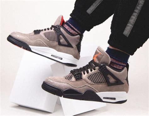 On Foot Look At The Air Jordan 4 Retro Taupe Haze Sneaker Buzz