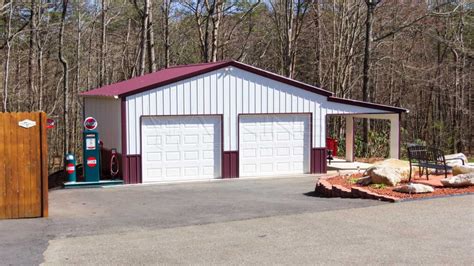 26x30x11 Lean To Metal Building 26x30 Metal Garage With Lean To