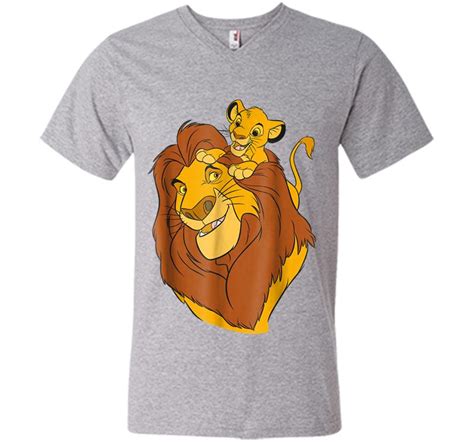 Disney The Lion King Simba And Mufasa Father And Son V Neck T Shirt