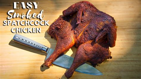Smoked Spatchcock Chicken With Crispy Skin Youtube