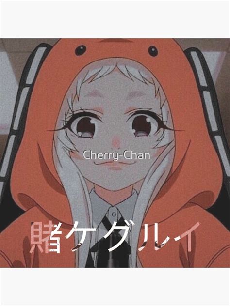 Pegatina Anime Manga Kakegurui Runa Yomozuki De Cherry Chan Redbubble