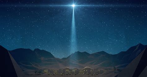 Bethlehem Night Christmas Star Motion Video Background
