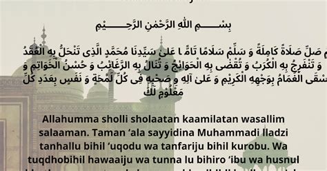 Lirik Lagu Sholawat Nariyah Latin - Apa Bagaimana