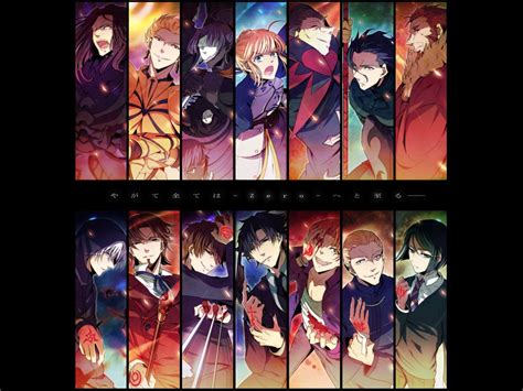 Fatezero Servants And Their Respective Masters Fate Zero Anime Fate Stay Night Characters