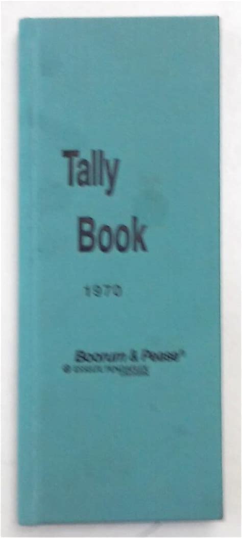 Boorum Pease Tally Book 1970 Light Blue Cover 3 14 X 8 12 Amazon