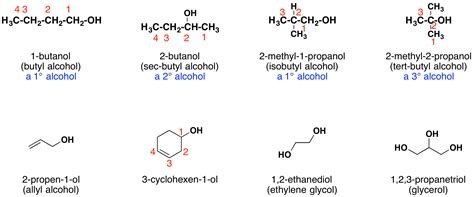 Nomenclature Of Alcohols Chemistry Libretexts