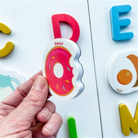 Curious Columbus Magnetic Foods And Letters For Kids Set Of 52 Pcs
