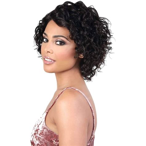Hplpalma Medium Length Curly Persian Human Hair Wig Motown Tress