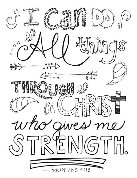 You keep breaking the internet with your excitement to color. Bible Verse Coloring Page - Philippians 4:13 - Printable ...