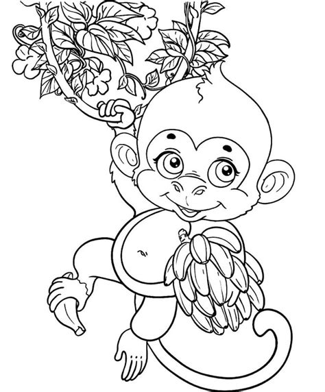 Desene Cu Maimute De Colorat Plan E I Imagini De Colorat Cu Maimute