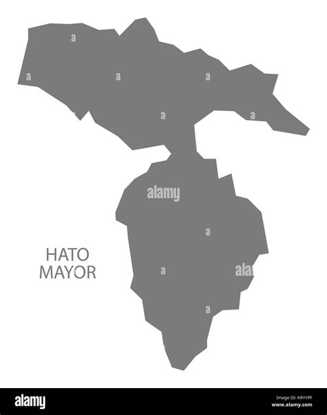 Hato Mayor República Dominicana Mapa Gris Fotografía De Stock Alamy