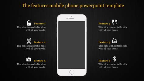 Elegant Mobile Phone Powerpoint Template For Presentation