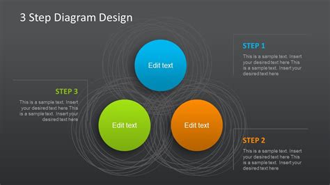 Free 3 Step Diagram Design For Powerpoint Slidemodel Diagram Design