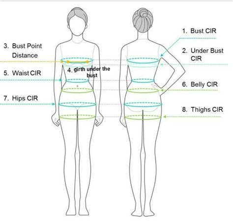 Wedding Dress Measuring Guide How To Take Measurements Etsy