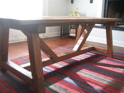 Reclaimed barnboard oak & custom raw steel bar stools. Hand Made Trestle Farmhouse Table, Reclaimed Wood ...