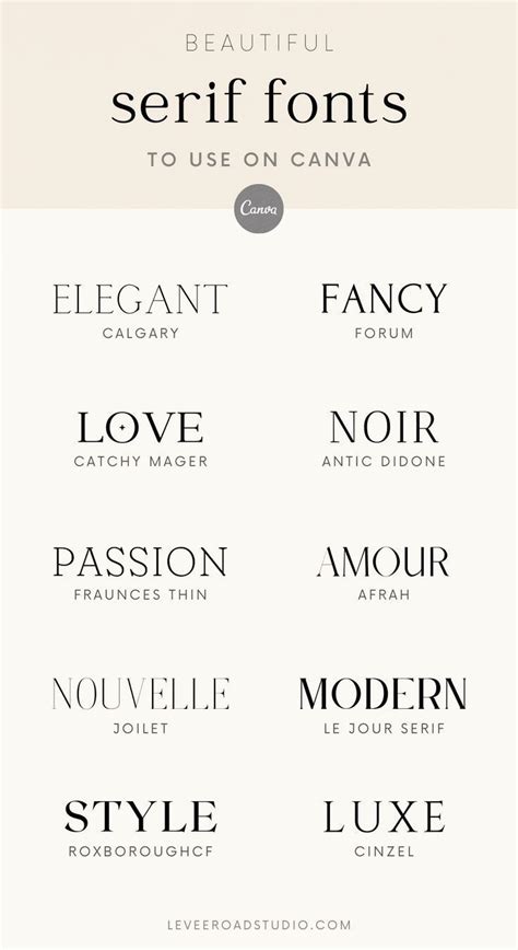 Canva Serif Fonts Aesthetic Typography Wedding Fonts And Font Combo