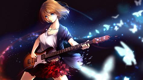 30 Anime Girl With Electric Guitar Wallpaper Anime Top Wallpaper