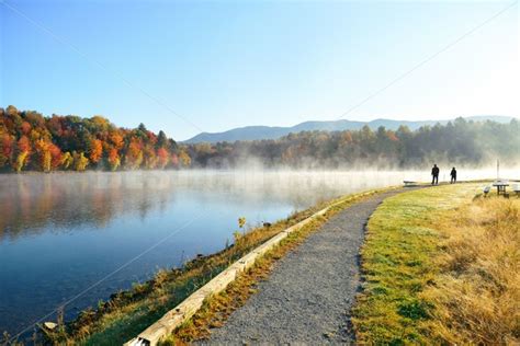 Lake Autumn Foliage Fog Songquan Photography