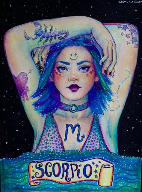 Scorpio Astrology Zodiac Babe Cosmic Art Astrology Art Aesthetic Art