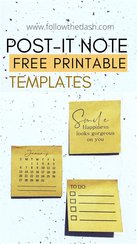 Free Printable Post It Notes Planner Printables Free Post It Notes