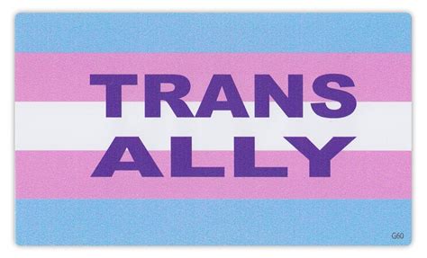 Bumper Sticker Decal Trans Ally Pride Flag Transgender Transsexual