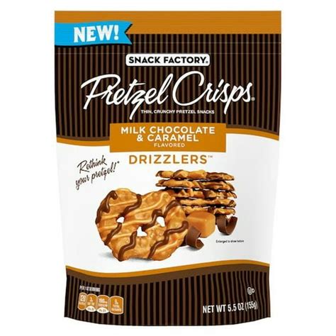 Pretzel Crisps Drizzlers Milk Chocolate Caramel Pretzel Snacks 55