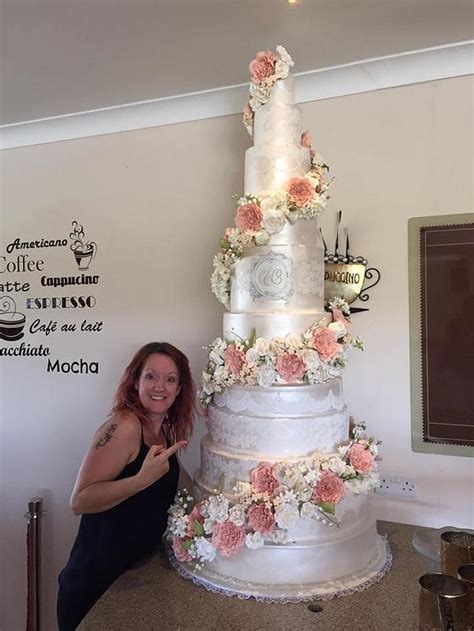 The Biggest Wedding Cake I Ve Ever Made Decorated Cake CakesDecor