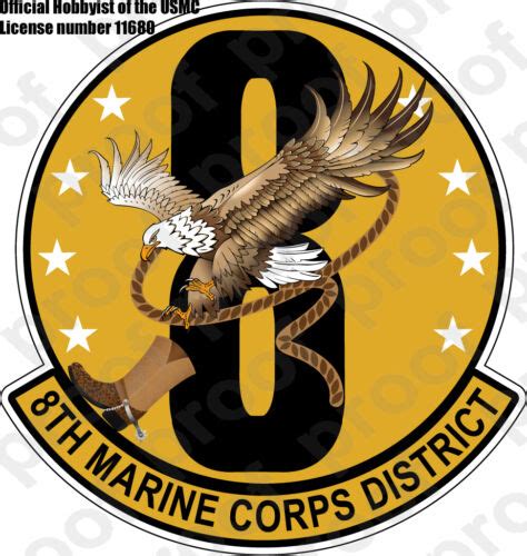 Sticker Usmc 8th Marine Corps District Lisc 20187 Ebay