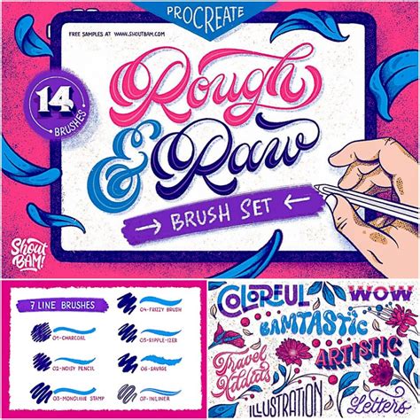 Hair brushes for procreate free. Rough Raw Procreate Brush | Free download
