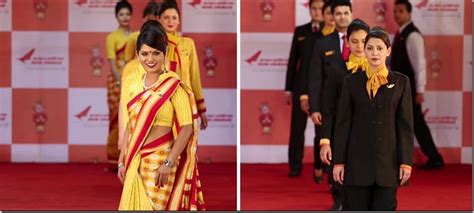 Check out what russian cabin crews wear in the skies! Air India unveils new uniforms for crew