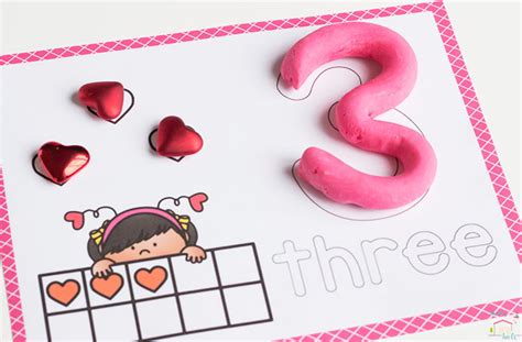 Number Counting Mats 1 10 Valentines Day Theme Life Over Cs Club