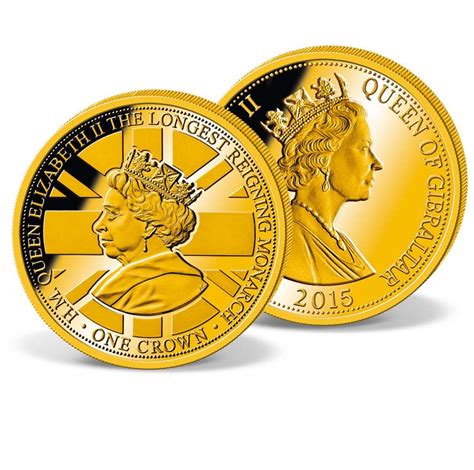Official 1 Crown Coin Queen Elizabeth Ii Longest Reigning Monarch