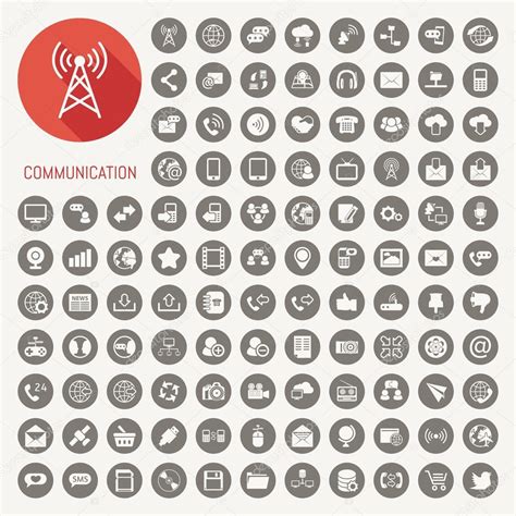 Communication Icons — Stock Vector © Ratch0013 46279611