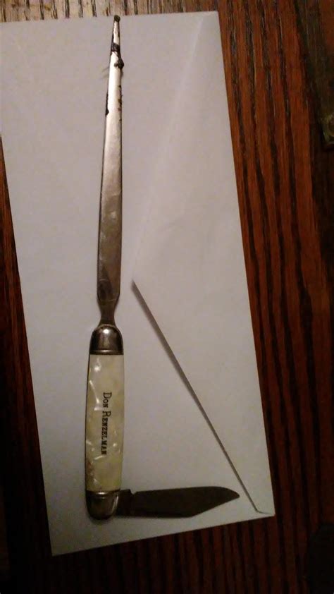 This Old Letter Opener Has A Knife Attachment Rmildlyinteresting