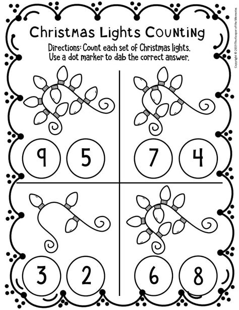 It was a quick and easy activity that was a you can also skip the counters altogether. Free Printable Counting Christmas Preschool Worksheets ...