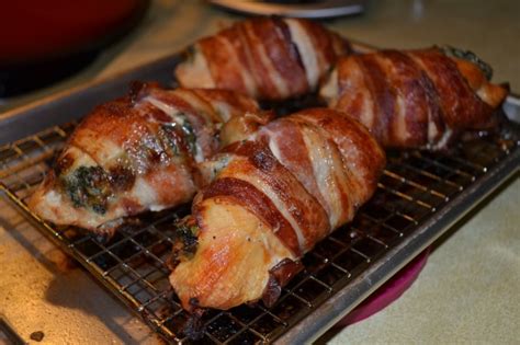 Spinach Stuffed Bacon Wrapped Chicken Breasts Delish D Lites