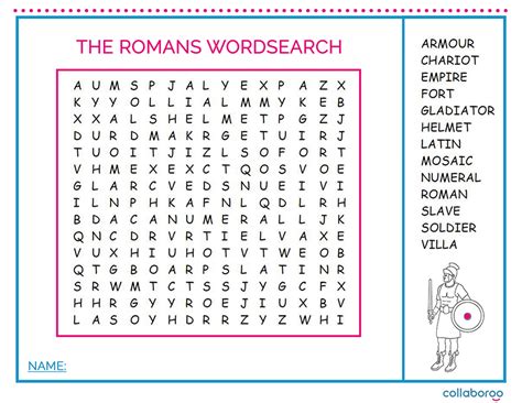The Romans Wordsearch History Lessons Romans Enrichment Activities