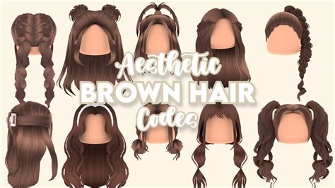 25 Aesthetic Brown Hair Codes For Bloxburg And Roblox Youtube