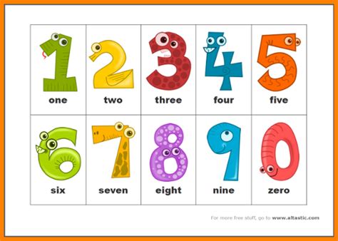 Numbers Flash Cards Free
