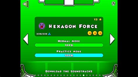 Geometry Dash Hexagon Force 100 Complete All Coins Dripcoz