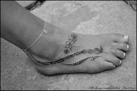 Exclusive Foot Designed Tattoo For Women Hawaiian Tattoo Polynesian Tattoos Women Polynesian