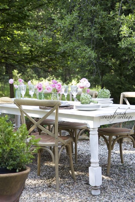 Dining Outdoors On The Patio French Country Cottage