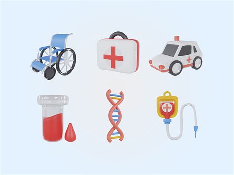 3d Element Healthcare Icons By Guavanaboy Studio On Dribbble