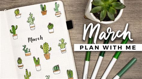 I love finding creative bullet journal spreads on instagram. PLAN WITH ME | March 2018 Bullet Journal Setup - YouTube