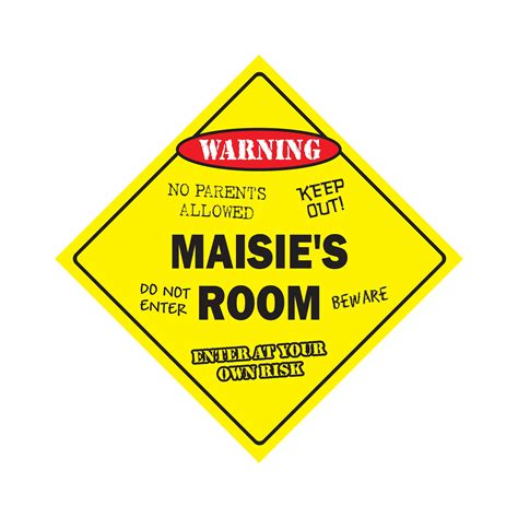 Maisies Room Sign Crossing Zone Xing Indooroutdoor 20 Tall Kids