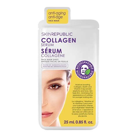 Skin Republic Collagen Serum Face Mask Sheet London Drugs