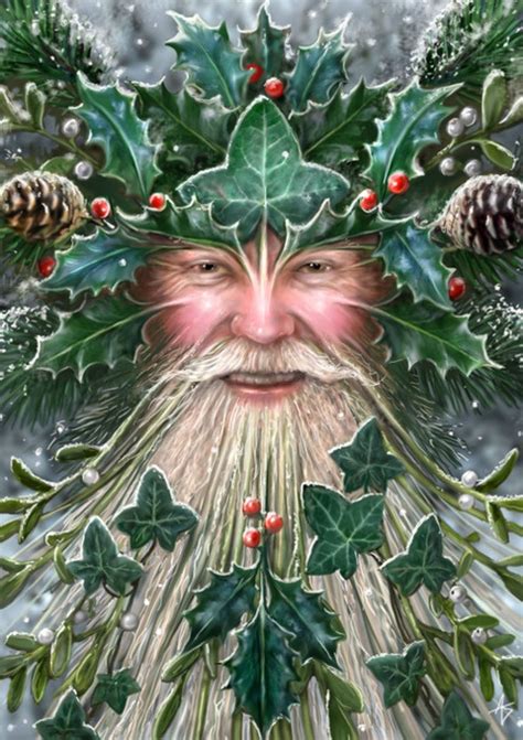 Celtic Santa Interesting To See The Holly Around Him Depicted In 3