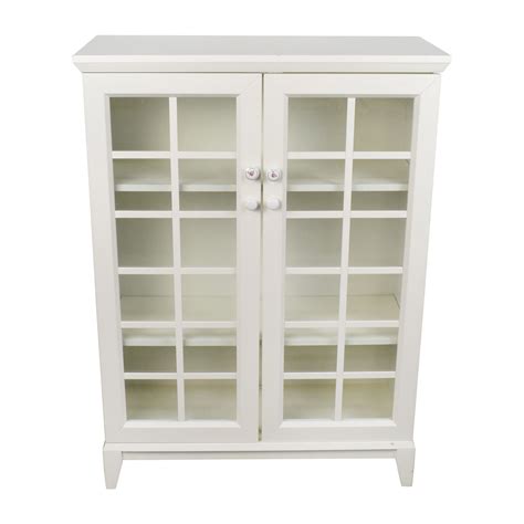 China cabinet makeover (7 steps to update an old hutch). 48% OFF - Crate and Barrel Crate and Barrel White China ...